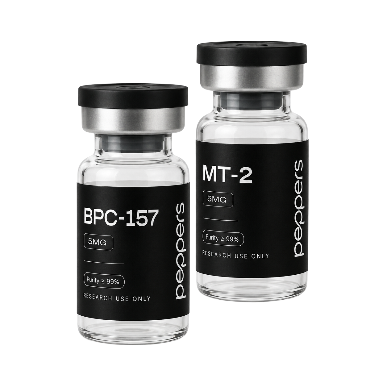 BPC-157 and MT-2 peptide vials